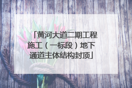 黄河大道二期工程施工（一标段）地下通道主体结构封顶